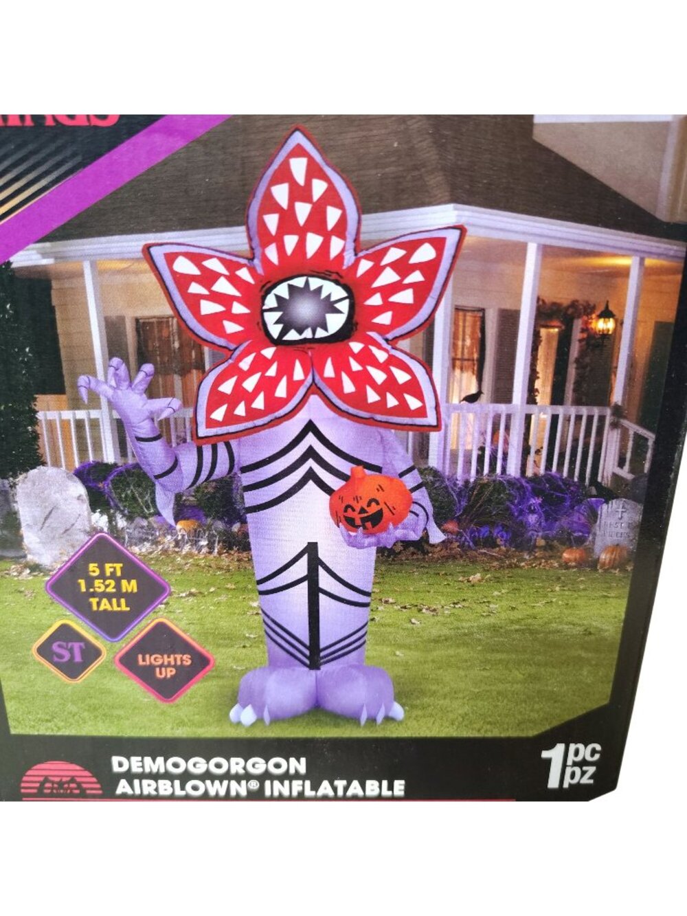 Stranger Things Demogorgon Airblown Inflatable 5 Ft Halloween Decor Gemmy New